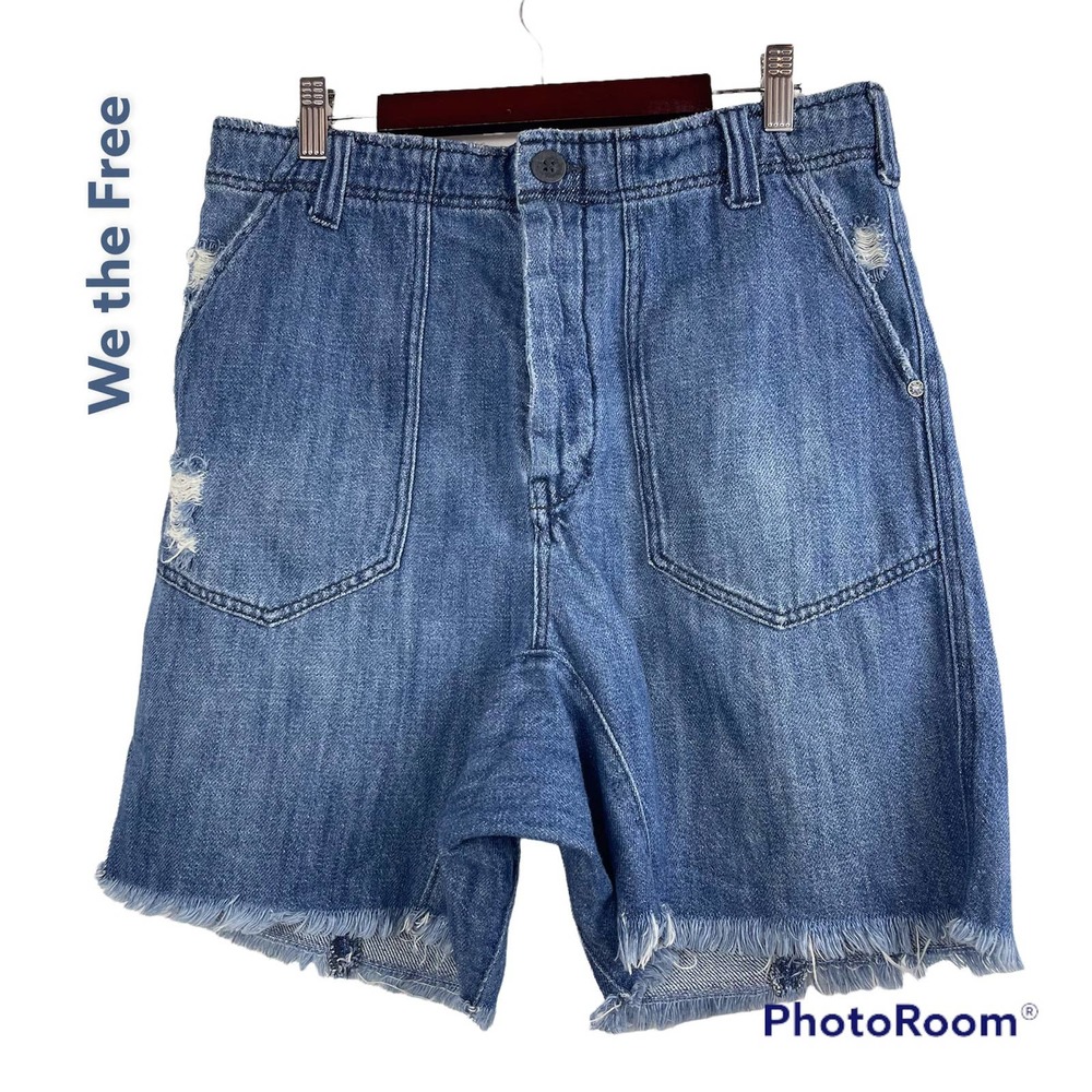 Free People We the Free Women's High Waist Jeans Bermuda Size 6
